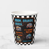 モンスタートラックBash男の子5th誕生日パーティー 紙コップ (正面)