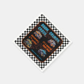 モンスタートラックBash男の子6th誕生日パーティー スタンダードカクテルナプキン (角)