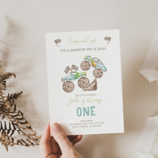 モンスタートラックBash誕生日招待状 招待状