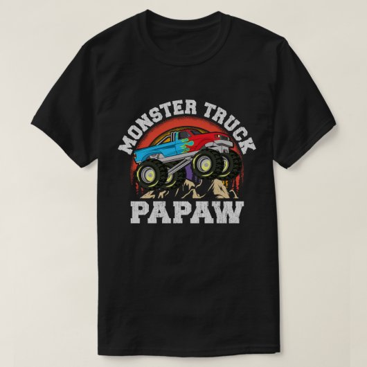 モンスタートラックPapawマッチングファミリーグランドパ Tシャツ (デザイン正面)