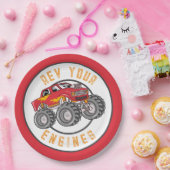 モンスタートラックRevあなたのエンジンの誕生日パーティー ペーパープレート (パーティー)