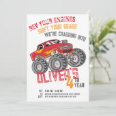 モンスタートラックRevあなたのエンジンの誕生日パーティー 招待状 (スタンド正面)