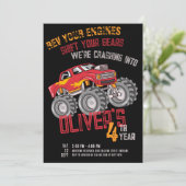 モンスタートラックRevあなたのエンジンの誕生日パーティー 招待状 (スタンド正面)