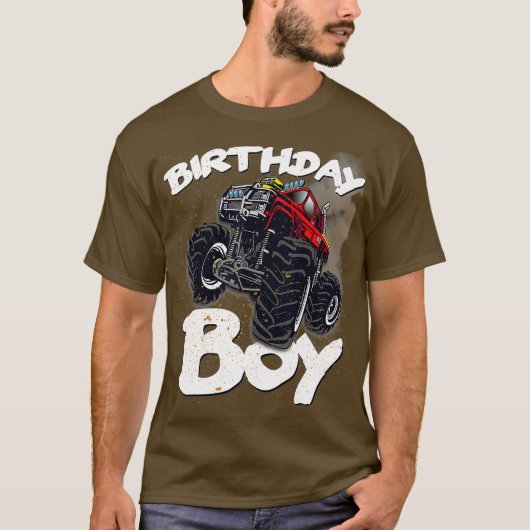 モンスタートラックTシャツ 面白い誕生日男の子ギフト Tシャツ (正面)