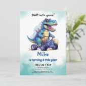 モンスタートラックTレックスボーイ誕生日 招待状 (スタンド正面)
