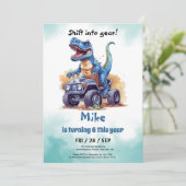 モンスタートラックTレックスボーイ誕生日 招待状 (スタンド正面)