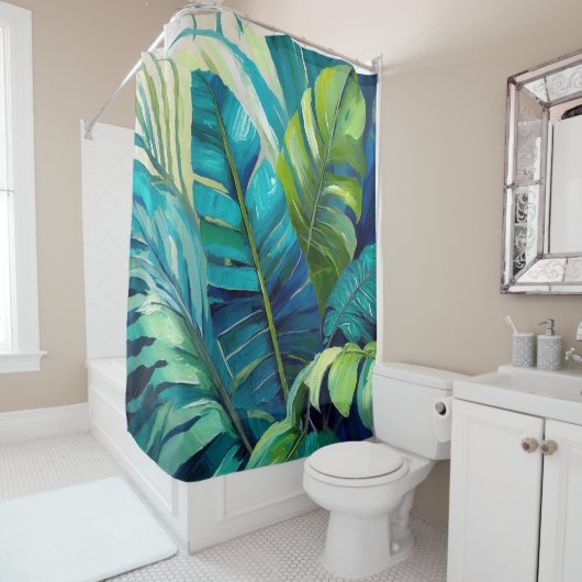 モンスタートロピカルリーフラグ シャワーカーテン (インサイチュ)