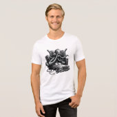 モンスタードライブ ホラー車 トライブレンドＴシャツ (正面全面)