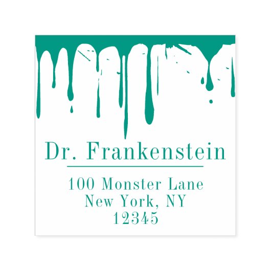 モンスタードリップスライム – ハロウィン差出人住所 セルフインキングスタンプ (デザイン)