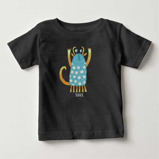 モンスターナイジェル名前をカスタムする ベビーTシャツ (正面)