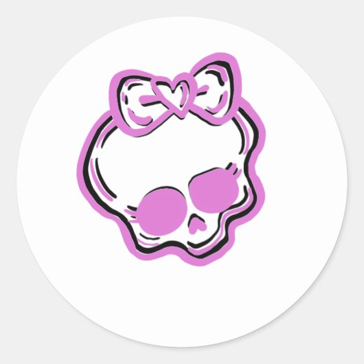 モンスターハイステッカー2色 ラウンドシール (正面)