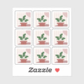 モンスターハウスプラントフレームボヘミアンステッカー シール (シート)