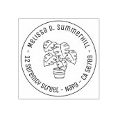 モンスターハウスプラントラウンドアドレス ラバースタンプ (インプリント)