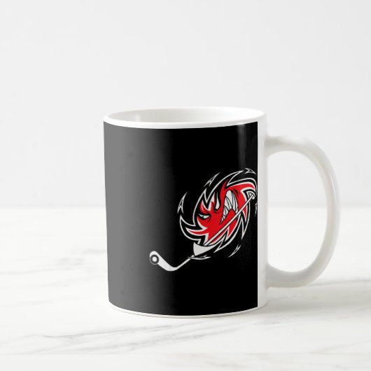 モンスターハリケーン嵐ホッケーロゴ コーヒーマグカップ (右)