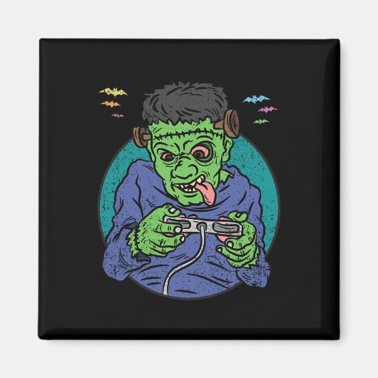 モンスターハロウィーン衣装ゲームのビデオゲームコントロール マグネット (正面)