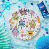 モンスターハロウィーン誕生日パーティー ペーパープレート (パーティー)