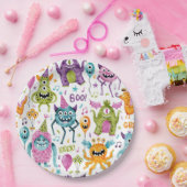 モンスターハロウィーン誕生日パーティー ペーパープレート (パーティー)