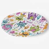 モンスターハロウィーン誕生日パーティー ペーパープレート (アングル)