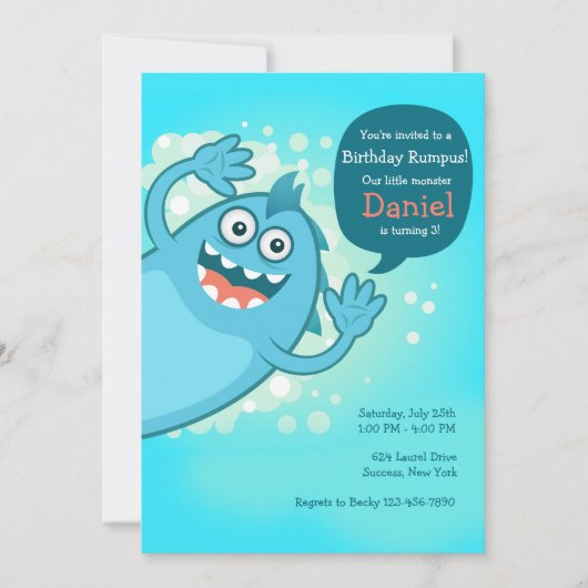 モンスターハロー招待状 招待状 (正面)