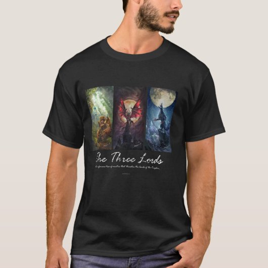 モンスターハンターが3人の領主を日に焼き上げる Tシャツ (正面)