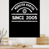 モンスターハンターシギル動揺してタイポグラフィ ポスター (キッチン)