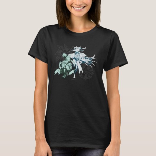 モンスターハンターライズ日除け宇津司&鏡 Tシャツ (正面)