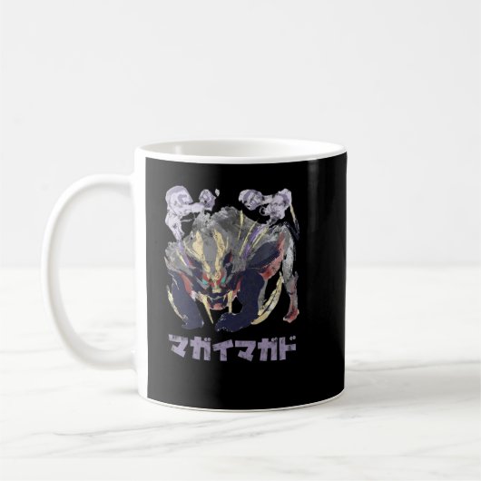 モンスターハンター台頭マグナマロ漢字アイコン コーヒーマグカップ (左)