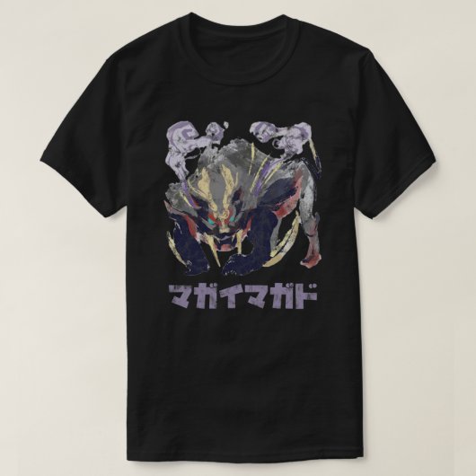 モンスターハンター台頭マグナマロ漢字アイコン Tシャツ (デザイン正面)