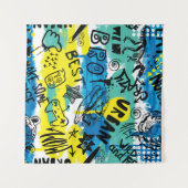 モンスターハンド引き子パターン タペストリー (正面(横))