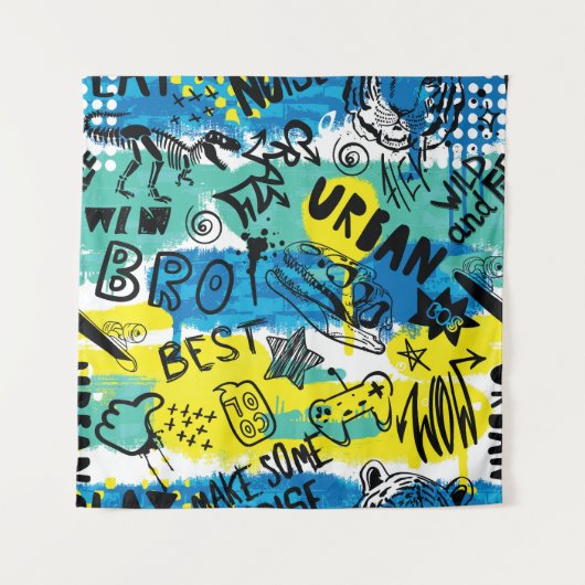 モンスターハンド引き子パターン タペストリー (正面)