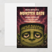 モンスターバッシュハロウィンパーティー招待状 招待状 (正面/裏面)