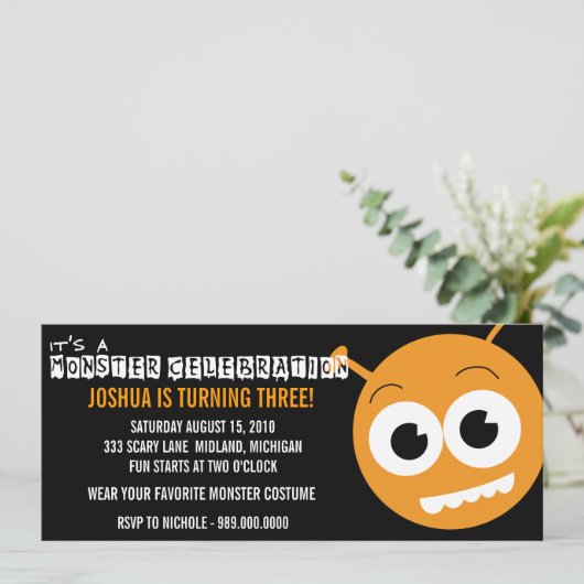 モンスターバッシュバースデーパーティ招待状 招待状 (スタンド正面)