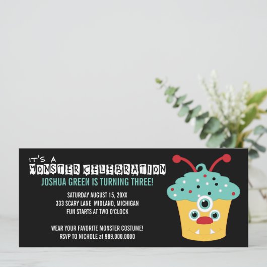 モンスターバッシュバースデーパーティ招待状 招待状 (スタンド正面)
