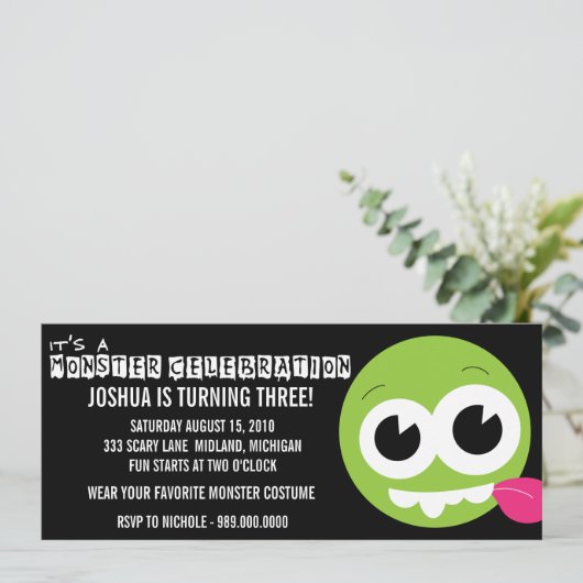 モンスターバッシュバースデーパーティ招待状 招待状 (スタンド正面)