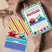 モンスターバッシュベビーシャワーパーティの招待状 招待状