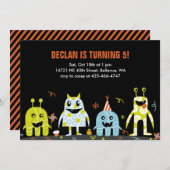 モンスターバッシュ・キッドの誕生日パーティーへの招待 招待状 (正面/裏面)