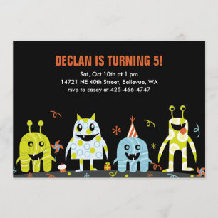 モンスターバッシュ・キッドの誕生日パーティーへの招待 招待状