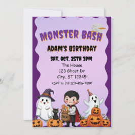 モンスターバッシュ、ハロウィン 誕生日 招待状