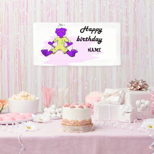 モンスターバースデーバナー 横断幕 (パーティー)