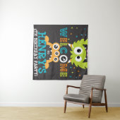 モンスターバースデーパーティーパーソナライズされたバック タペストリー (インサイチュ(横))