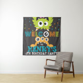 モンスターバースデーパーティーパーソナライズされたバック タペストリー (インサイチュ)