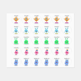 モンスターバースデーパーティーフェイスラベル名前をカスタムする ラベル