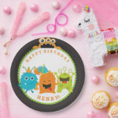 モンスターバースデーパーティー紙プレート ペーパープレート (パーティー)