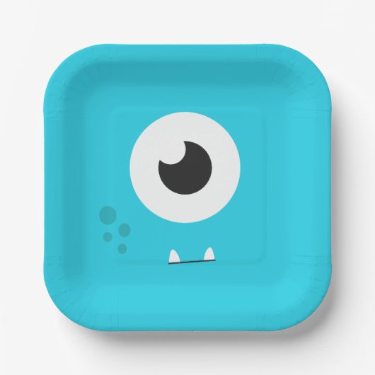 モンスターバースデーパーティー紙プレート ペーパープレート (正面)