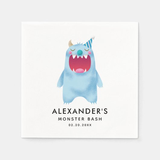 モンスターバースデーパーティー スタンダードカクテルナプキン (正面)