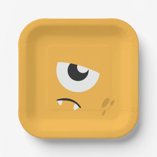 モンスターバースデーパーティー ペーパープレート (正面)