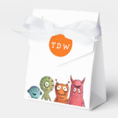 モンスターバースデーモノグラムのタパーティーお願い フェイバーボックス (正面サイド)