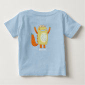 モンスターバーナード名前をカスタムする ベビーTシャツ (裏面)