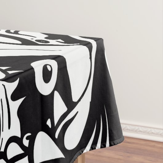 モンスターパターン醜い抽象芸術不気味な怖い不気味 テーブルクロス (インサイチュ)