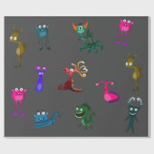 モンスターパターン ラッピングペーパー (フラット)